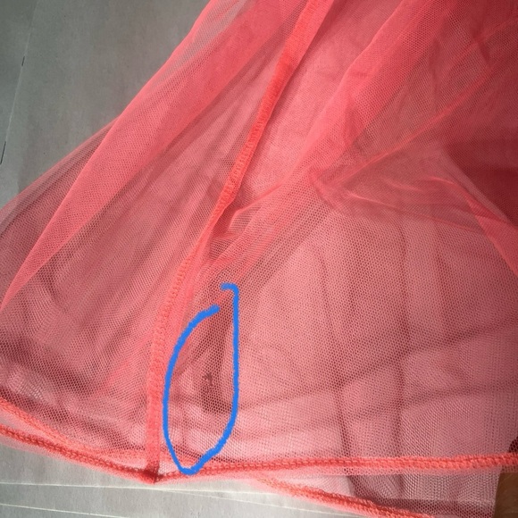 Victoria Secret Whimsigoth Bra Slip Fairy Dress 34C orange peach sheer Nightie - Picture 3 of 11